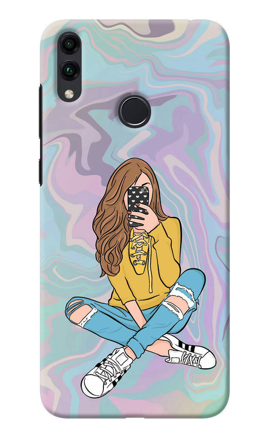 Selfie Girl Honor 8C Back Cover