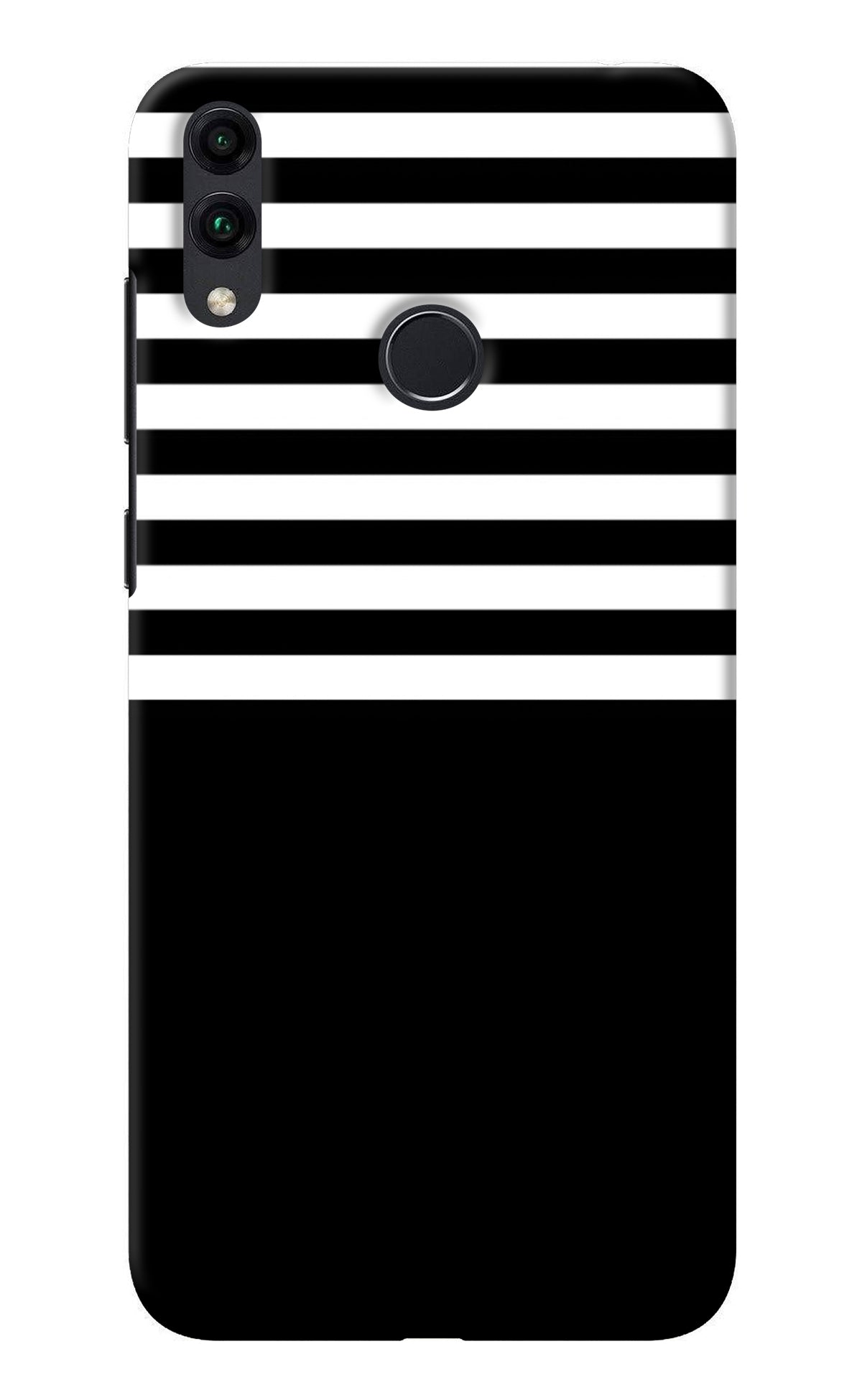 Black and White Print Honor 8C Back Cover