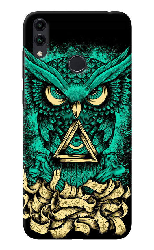 Green Owl Honor 8C Back Cover