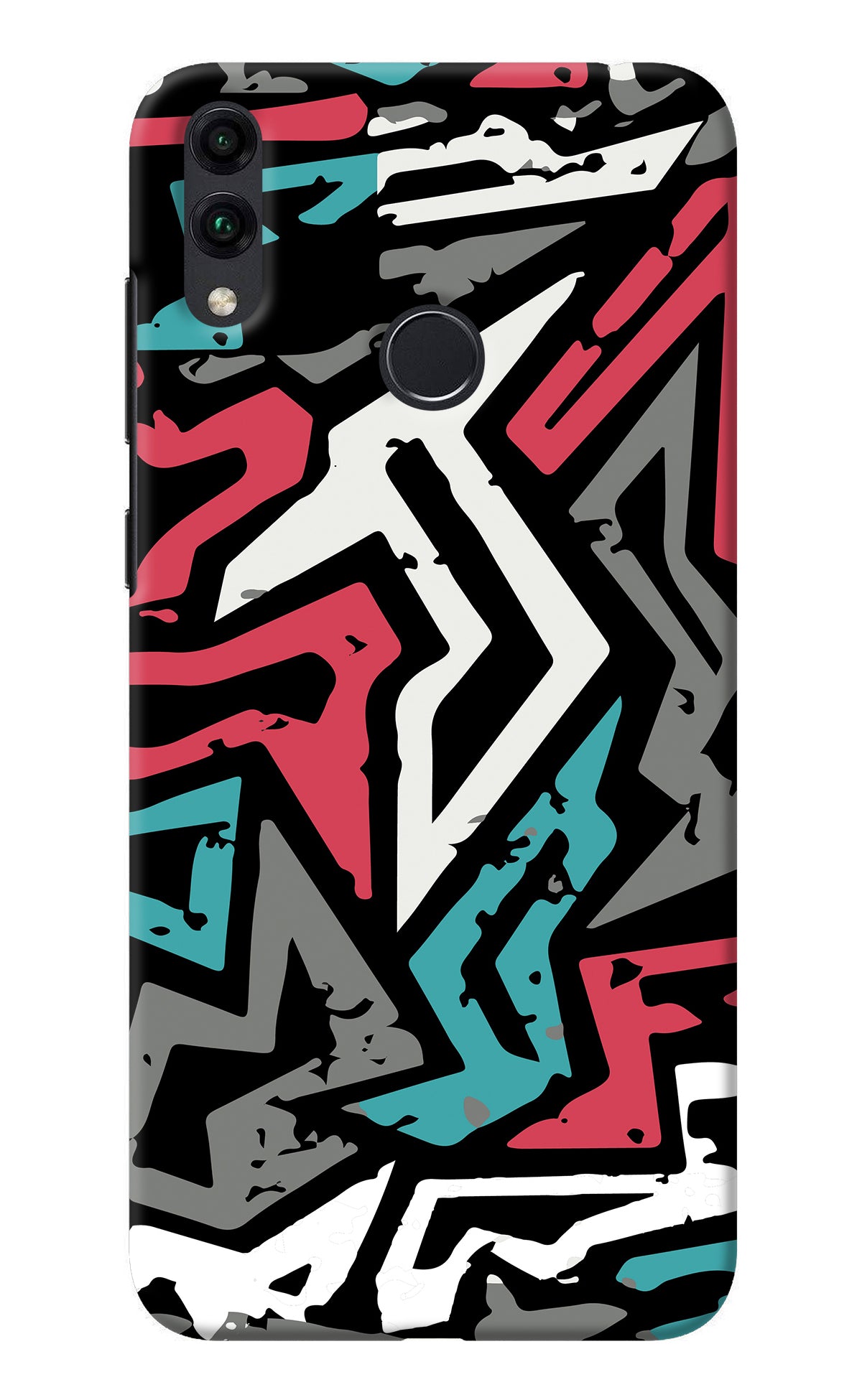 Geometric Graffiti Honor 8C Back Cover