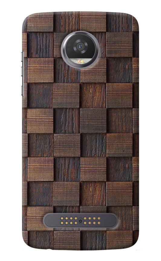 Wooden Cube Design Moto Z2 Play Back Cover