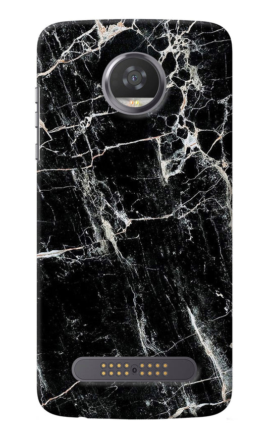 Black Marble Texture Moto Z2 Play Back Cover