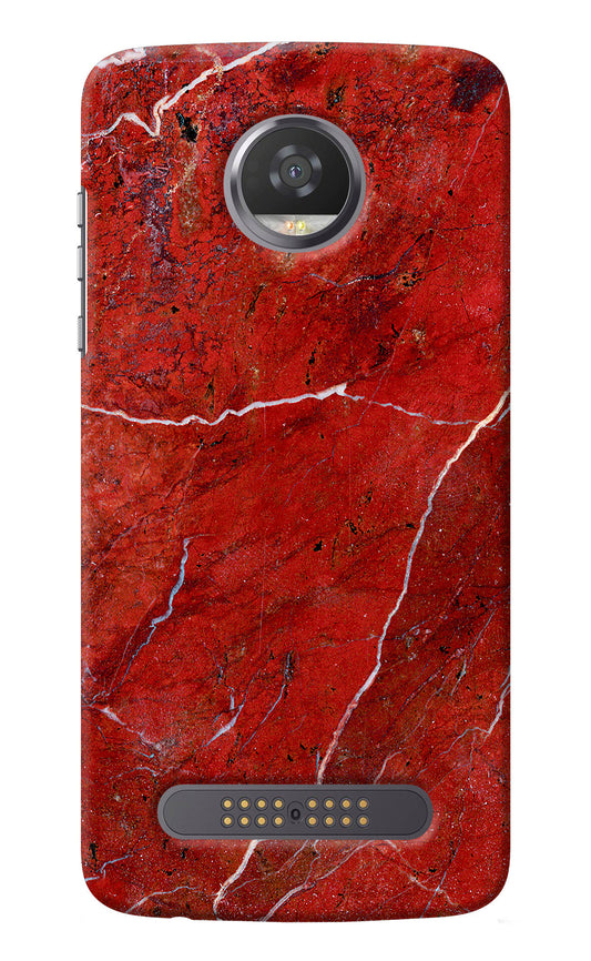 Red Marble Design Moto Z2 Play Back Cover