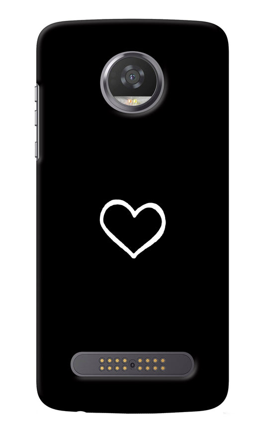 Heart Moto Z2 Play Back Cover