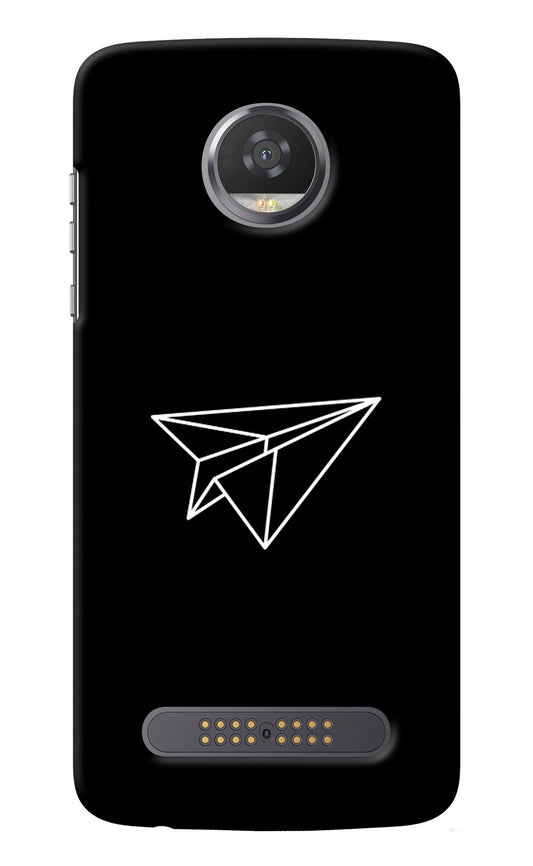 Paper Plane White Moto Z2 Play Back Cover