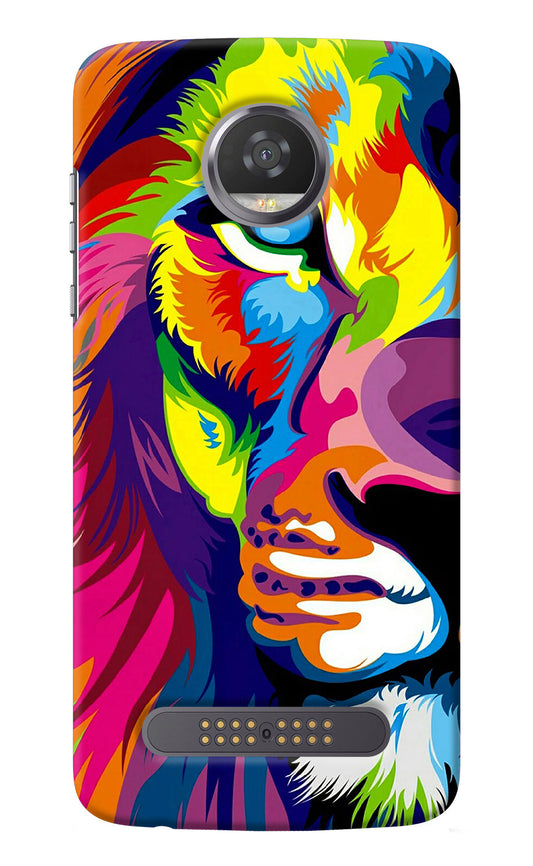Lion Half Face Moto Z2 Play Back Cover