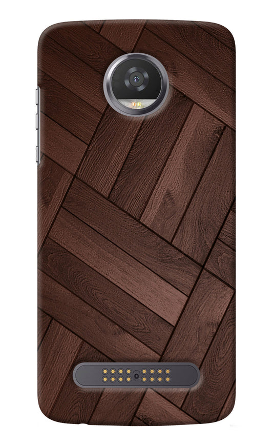 Wooden Texture Design Moto Z2 Play Back Cover