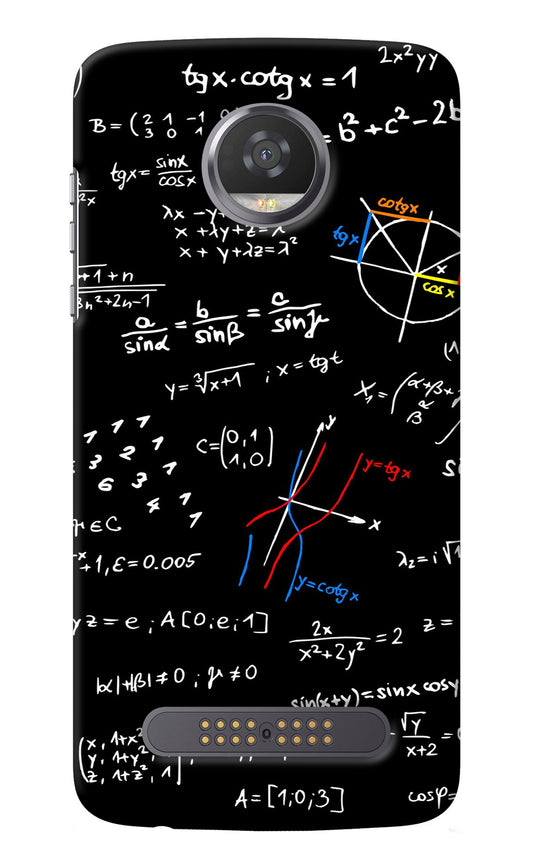 Mathematics Formula Moto Z2 Play Back Cover