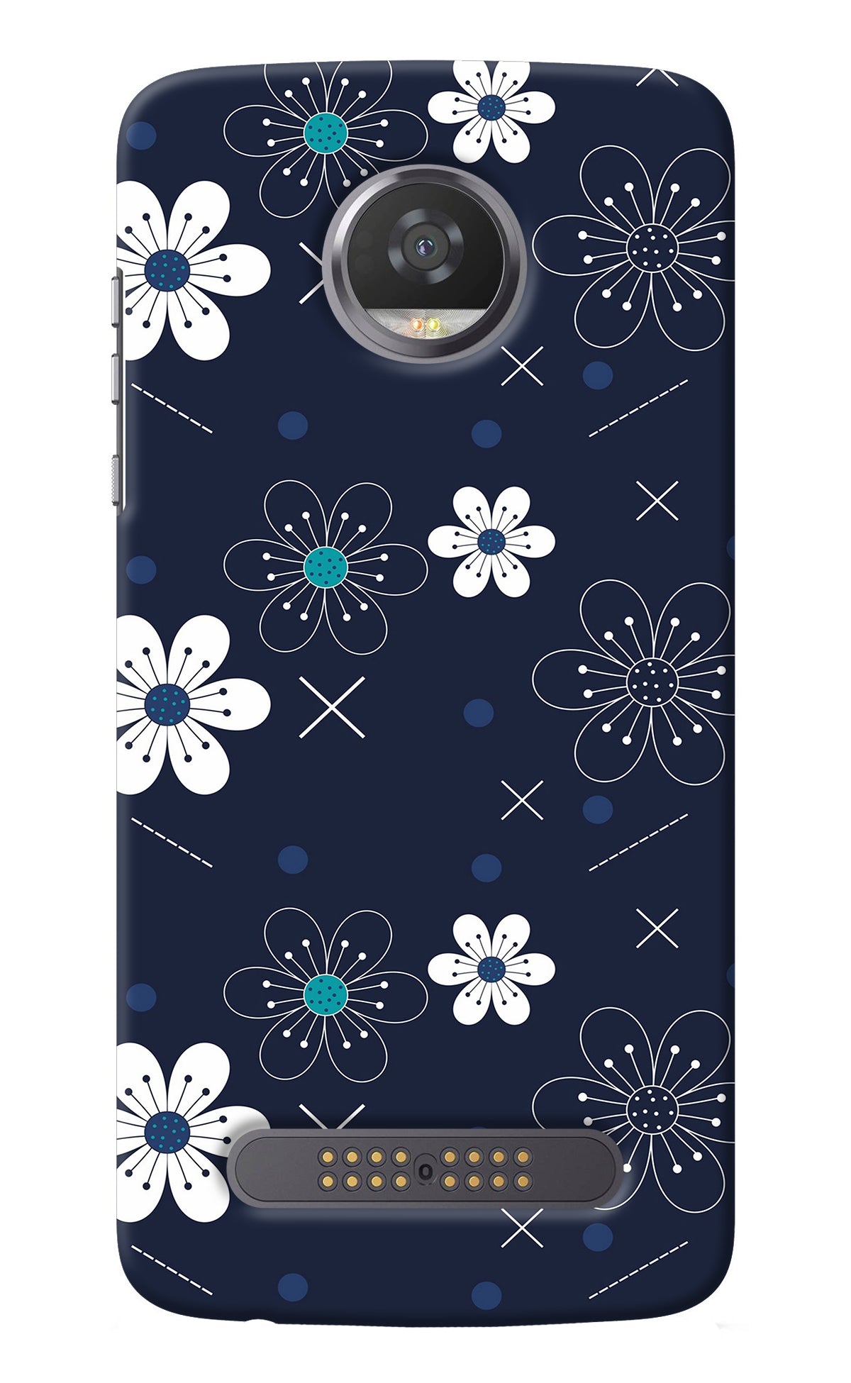 Flowers Moto Z2 Play Back Cover