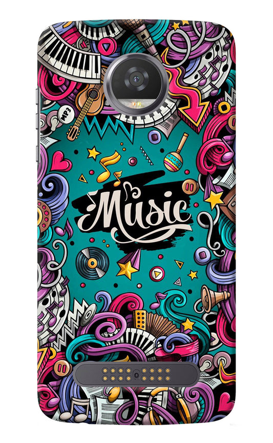 Music Graffiti Moto Z2 Play Back Cover