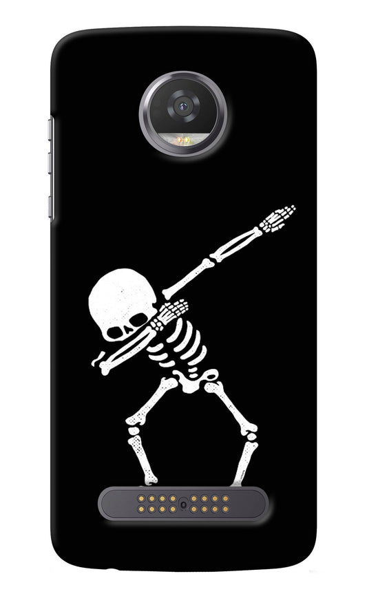 Dabbing Skeleton Art Moto Z2 Play Back Cover