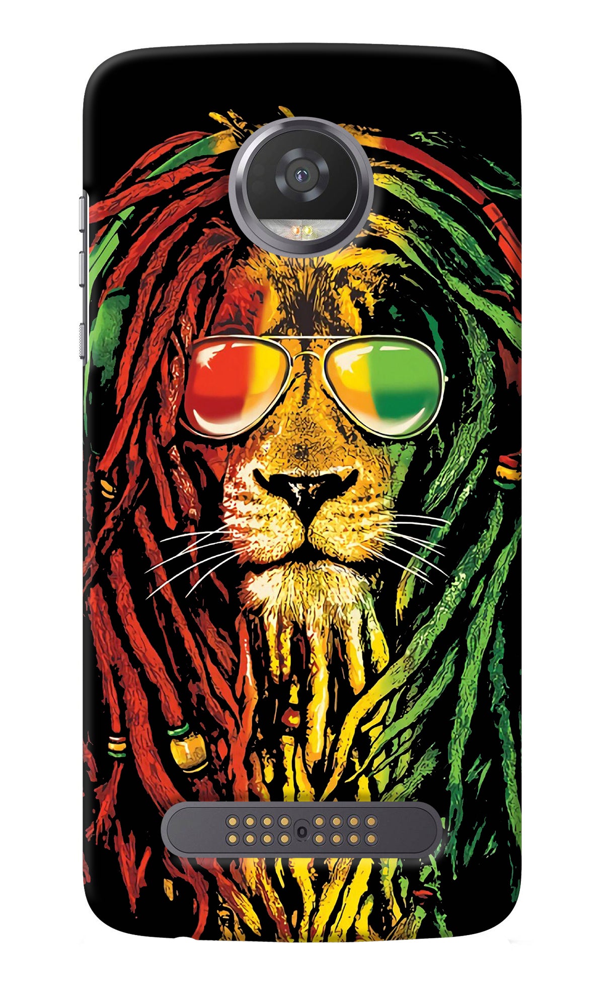 Rasta Lion Moto Z2 Play Back Cover