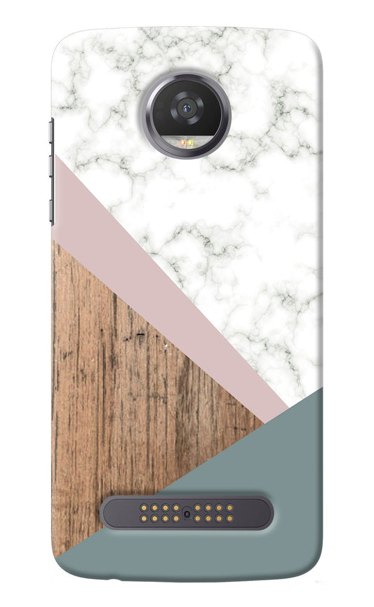 Marble wood Abstract Moto Z2 Play Back Cover