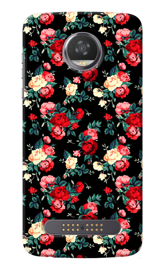 Rose Pattern Moto Z2 Play Back Cover