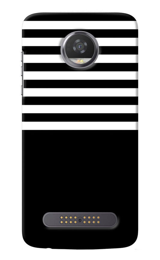 Black and White Print Moto Z2 Play Back Cover