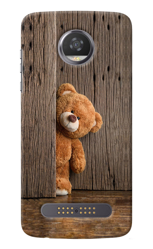 Teddy Wooden Moto Z2 Play Back Cover