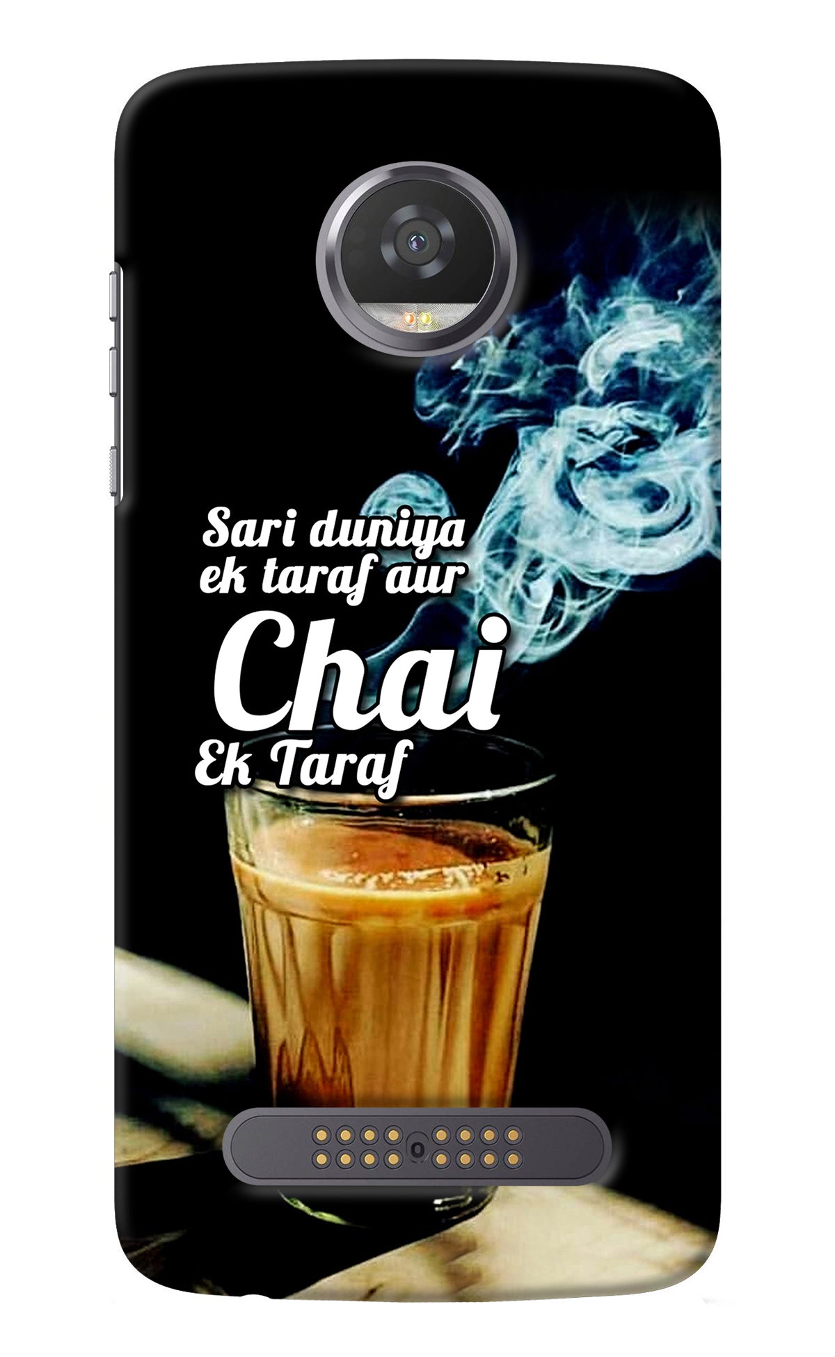 Chai Ek Taraf Quote Moto Z2 Play Back Cover