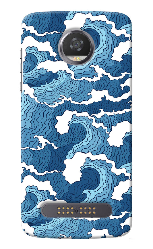 Blue Waves Moto Z2 Play Back Cover