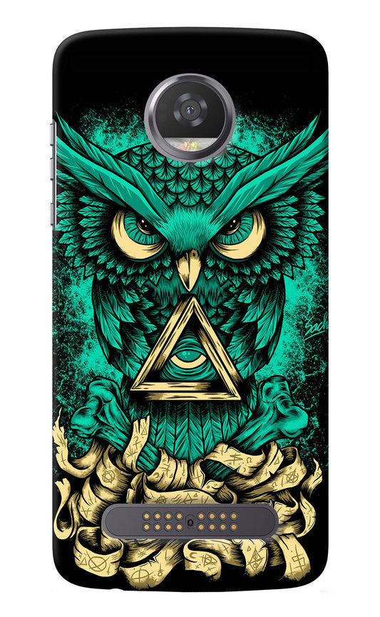 Green Owl Moto Z2 Play Back Cover