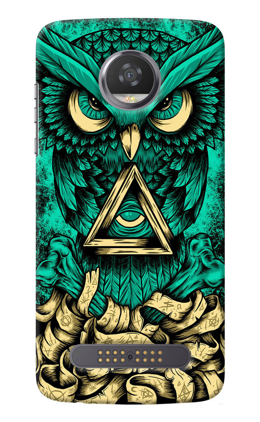 Green Owl Moto Z2 Play Back Cover