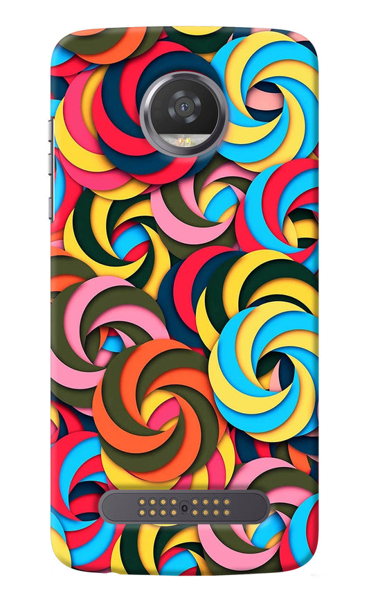 Spiral Pattern Moto Z2 Play Back Cover