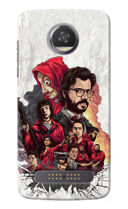 Money Heist Artwork Moto Z2 Play Back Cover