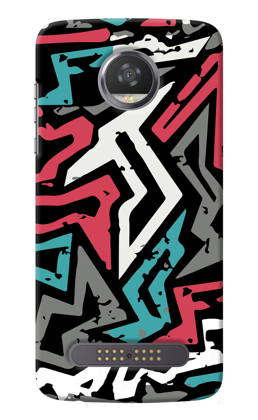 Geometric Graffiti Moto Z2 Play Back Cover