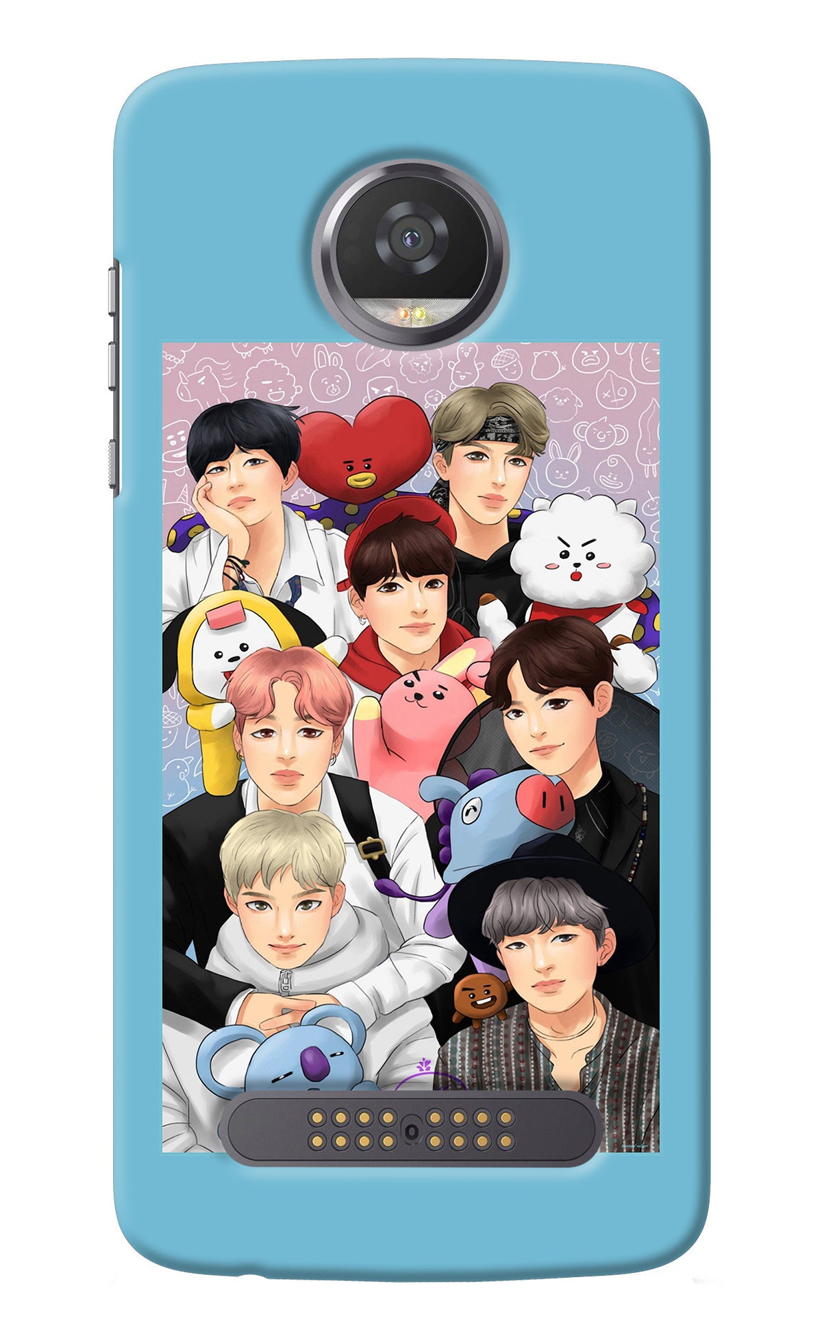 BTS with animals Moto Z2 Play Back Cover