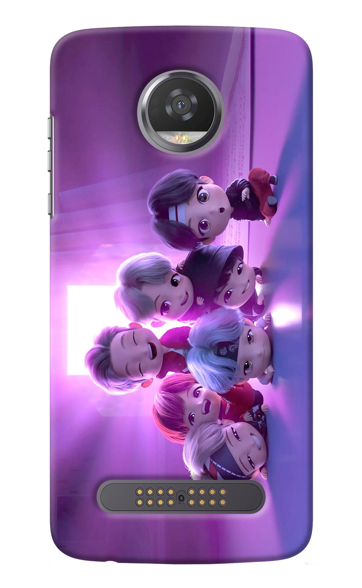 BTS Chibi Moto Z2 Play Back Cover