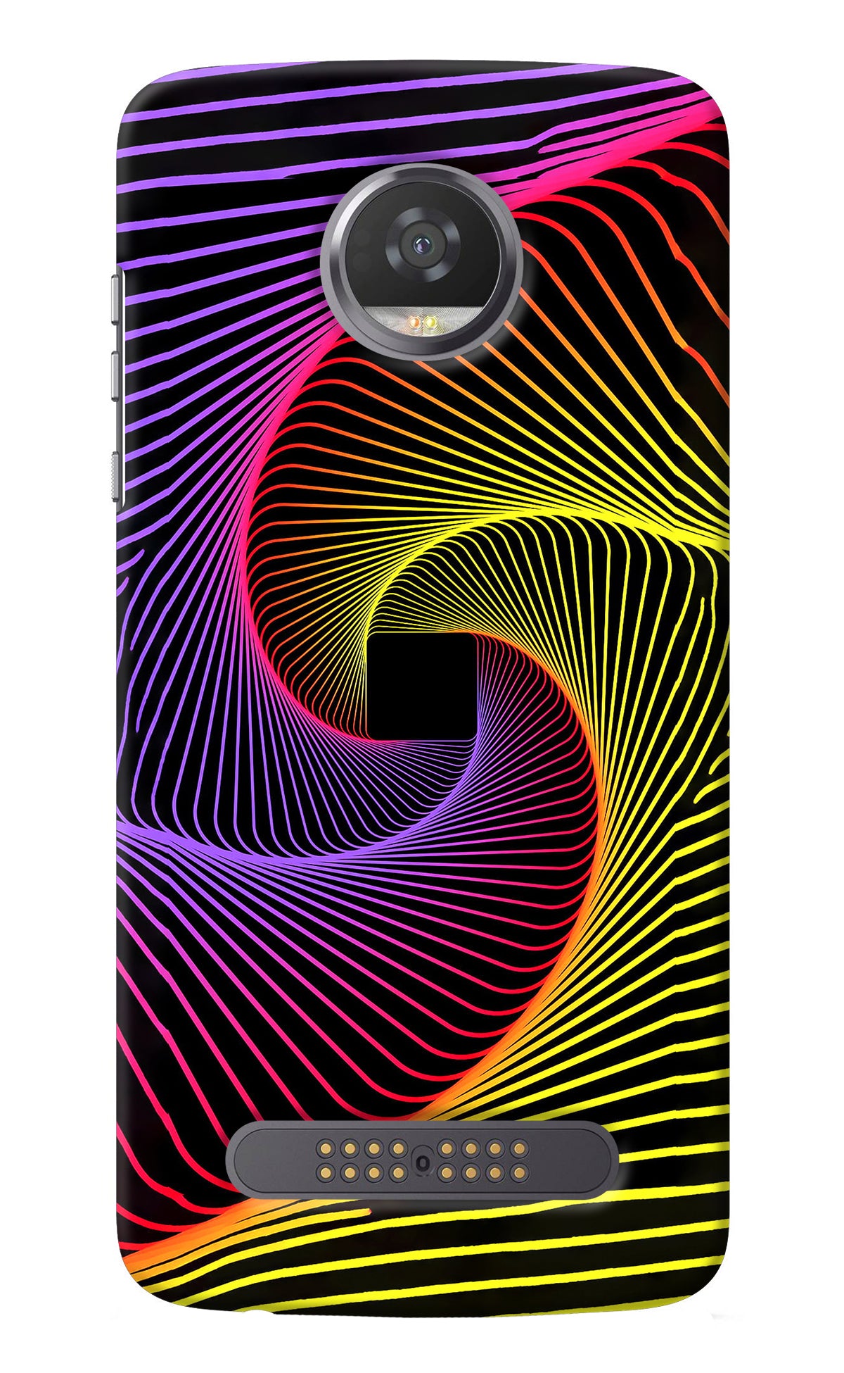 Colorful Strings Moto Z2 Play Back Cover