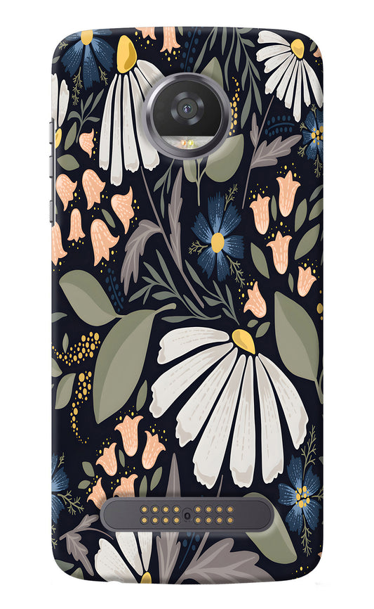 Flowers Art Moto Z2 Play Back Cover