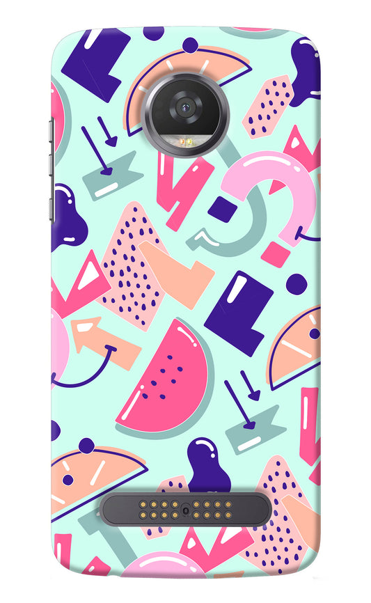 Doodle Pattern Moto Z2 Play Back Cover