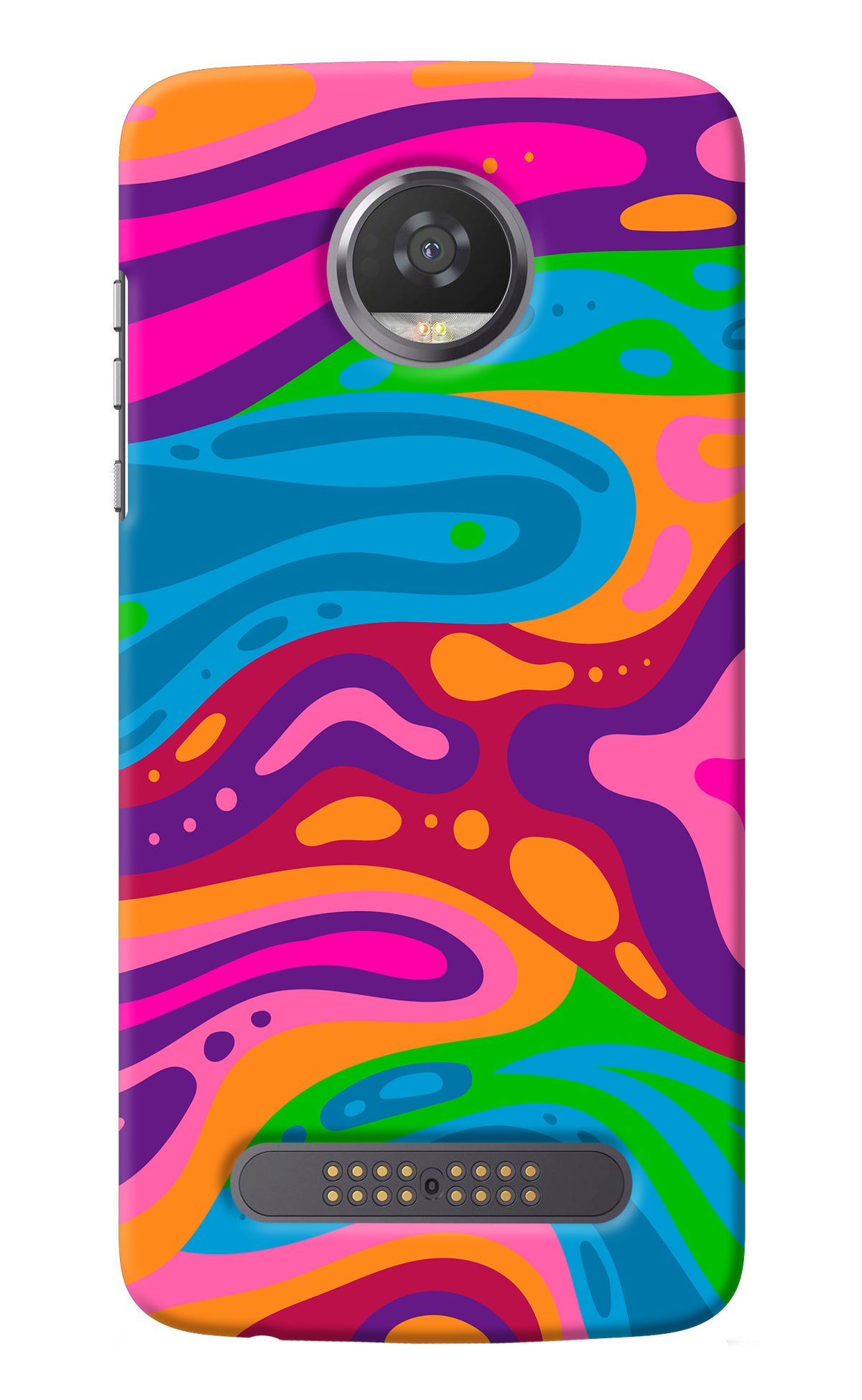 Trippy Pattern Moto Z2 Play Back Cover