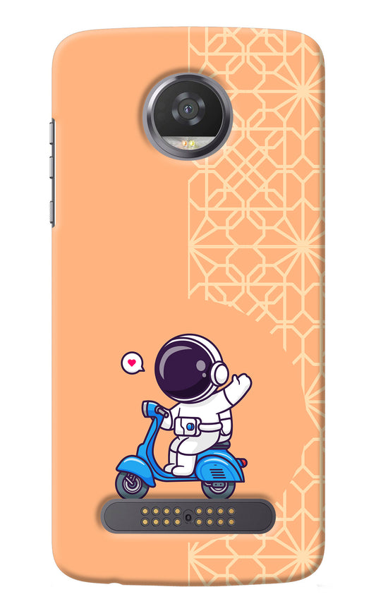 Cute Astronaut Riding Moto Z2 Play Back Cover