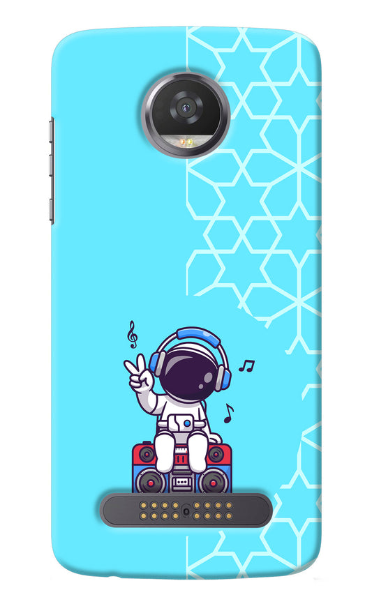 Cute Astronaut Chilling Moto Z2 Play Back Cover