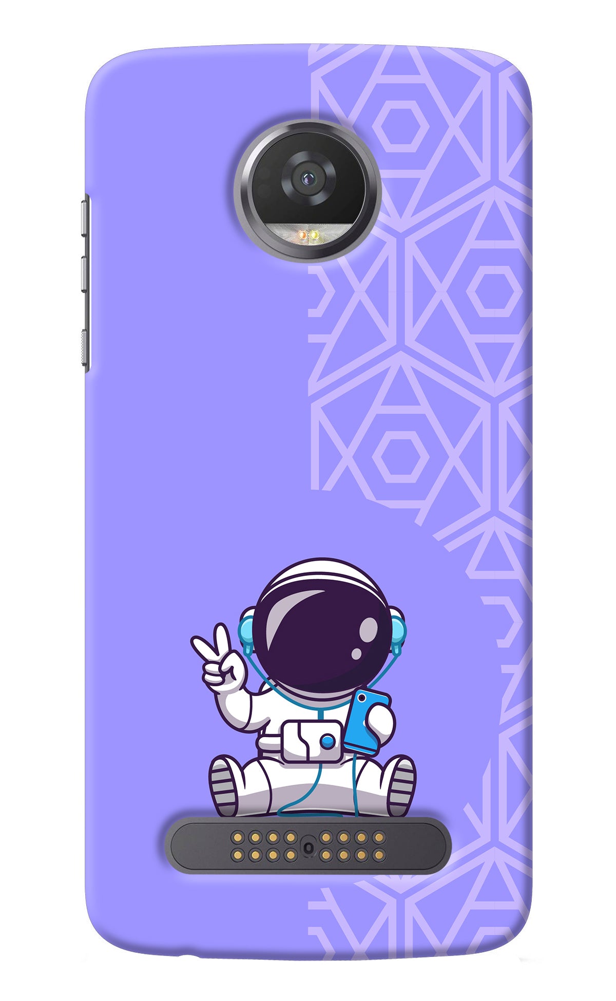 Cute Astronaut Chilling Moto Z2 Play Back Cover