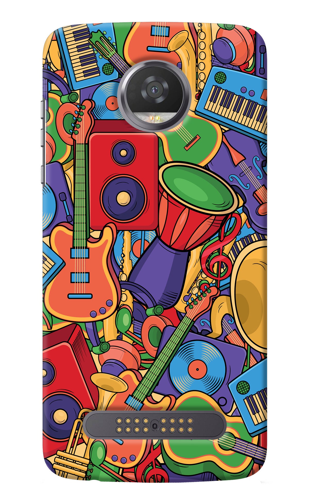 Music Instrument Doodle Moto Z2 Play Back Cover