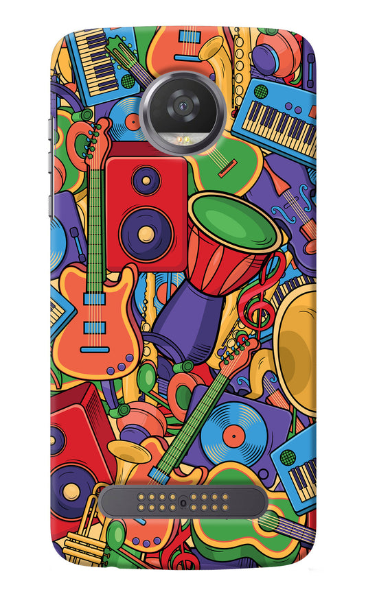 Music Instrument Doodle Moto Z2 Play Back Cover