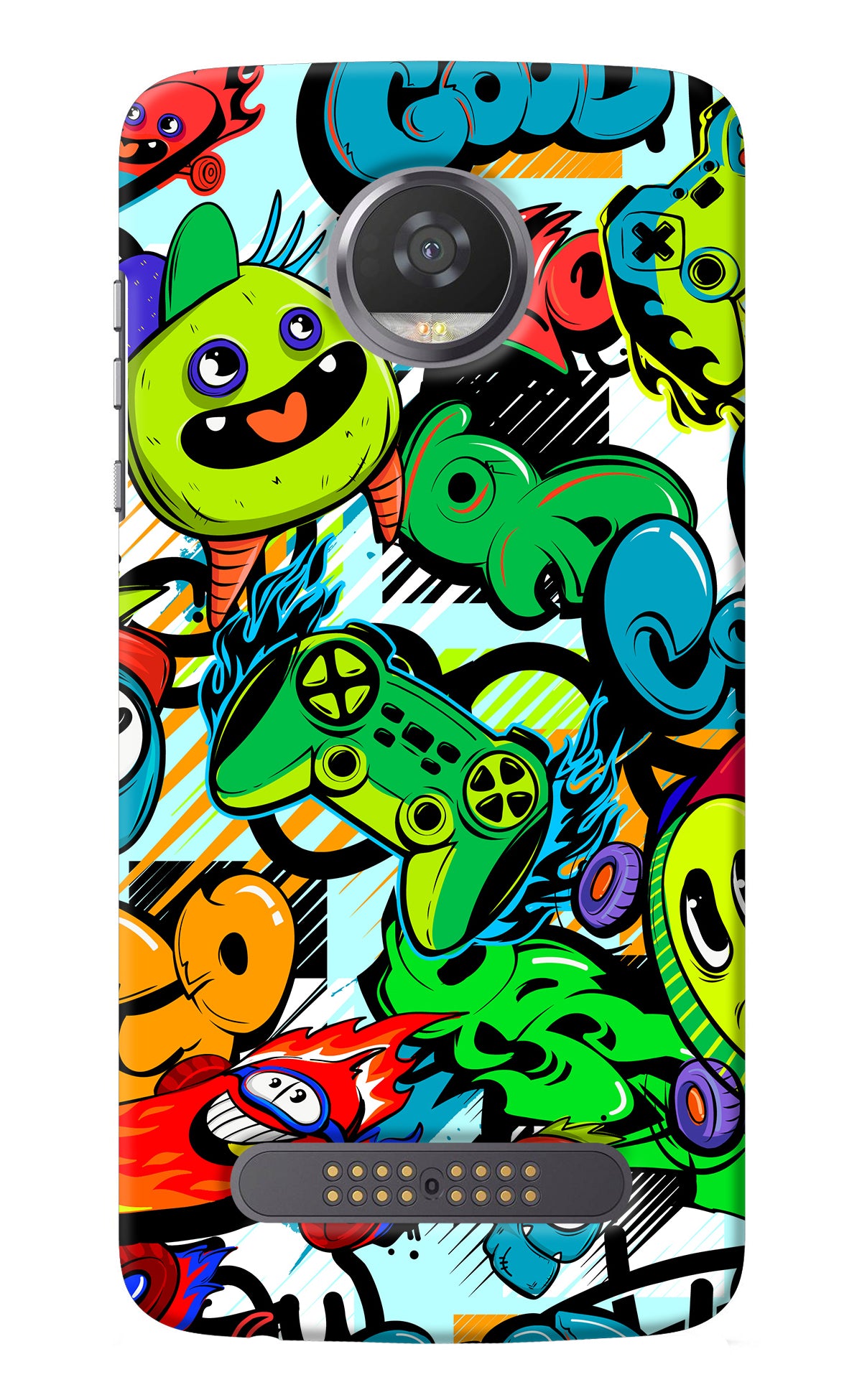 Game Doodle Moto Z2 Play Back Cover