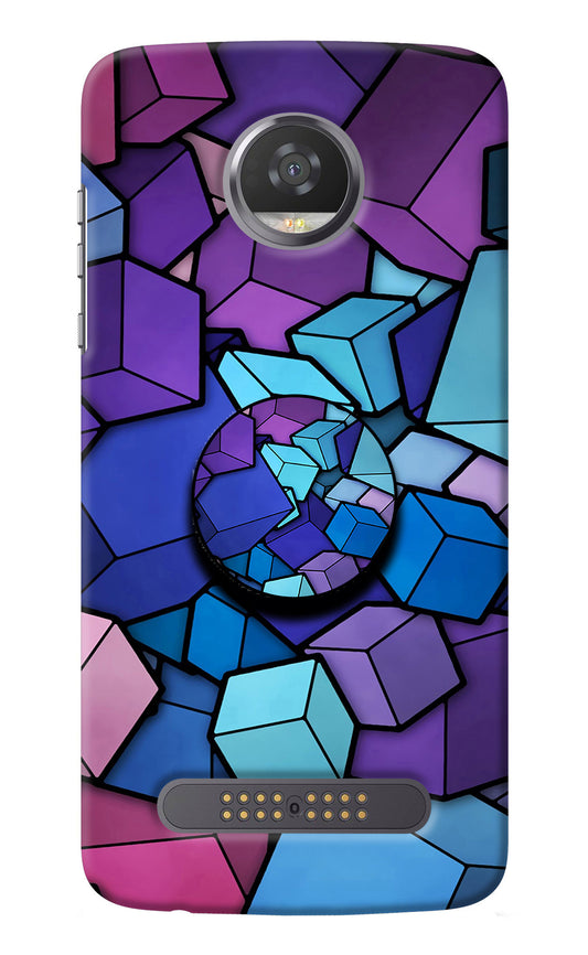 Cubic Abstract Moto Z2 Play Pop Case