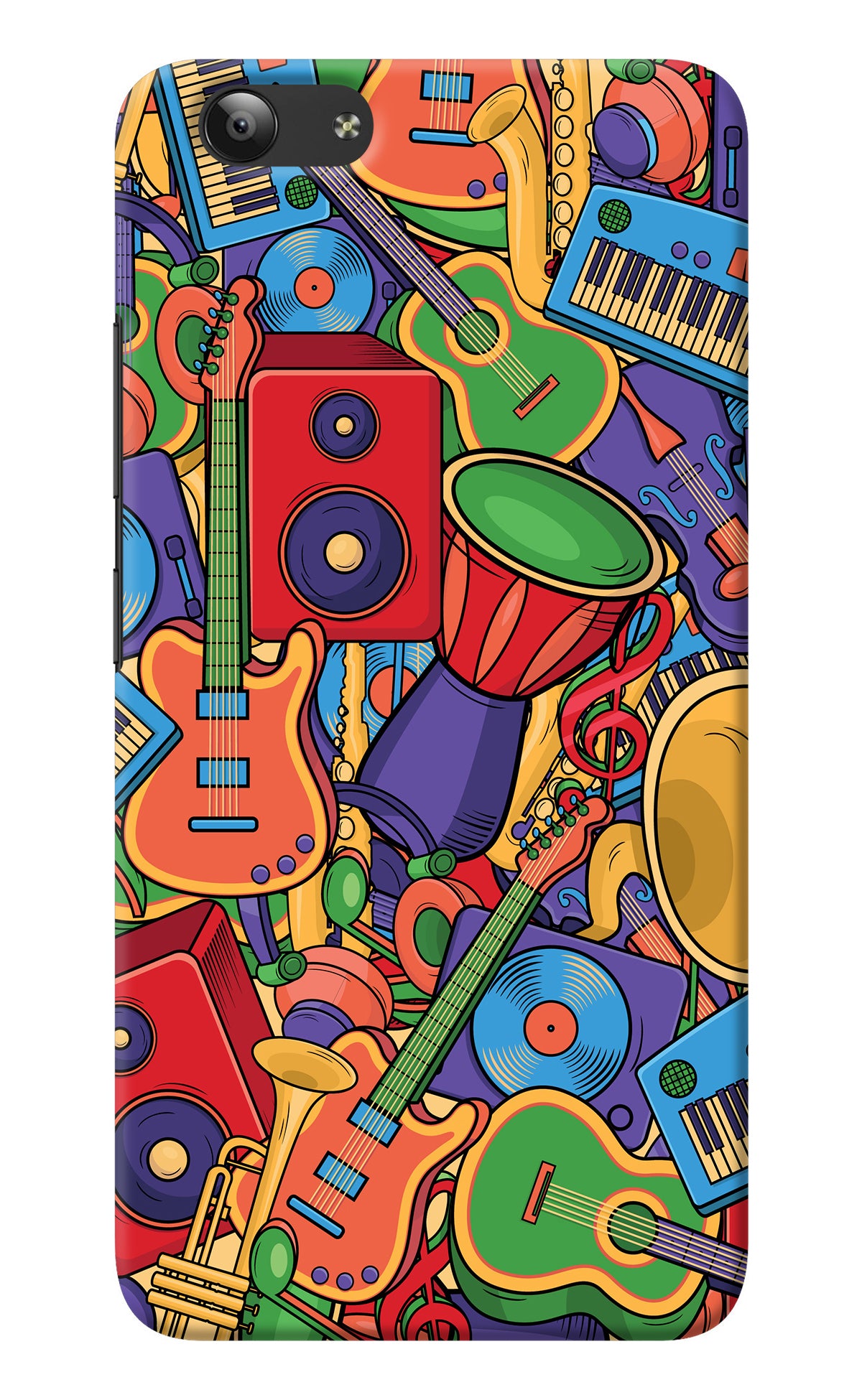 Music Instrument Doodle Vivo Y53 Back Cover