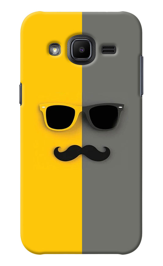 Sunglasses with Mustache Samsung J2 2017 Back Cover