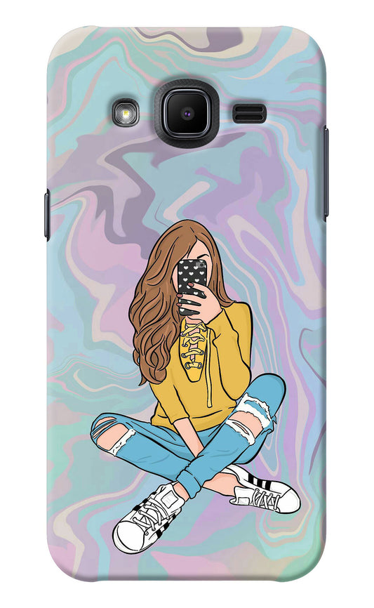 Selfie Girl Samsung J2 2017 Back Cover