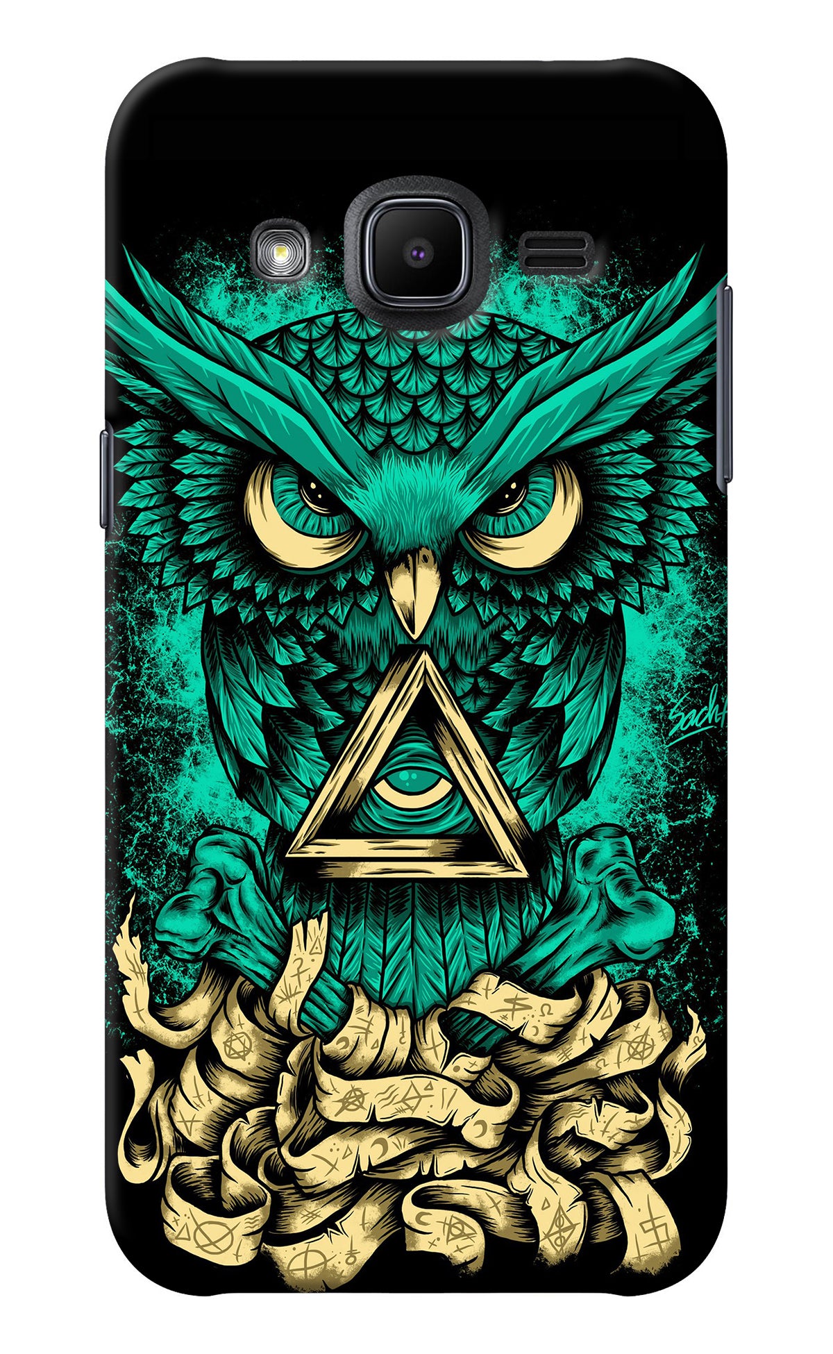 Green Owl Samsung J2 2017 Back Cover