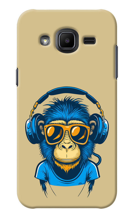 Monkey Headphone Samsung J2 2017 Back Cover