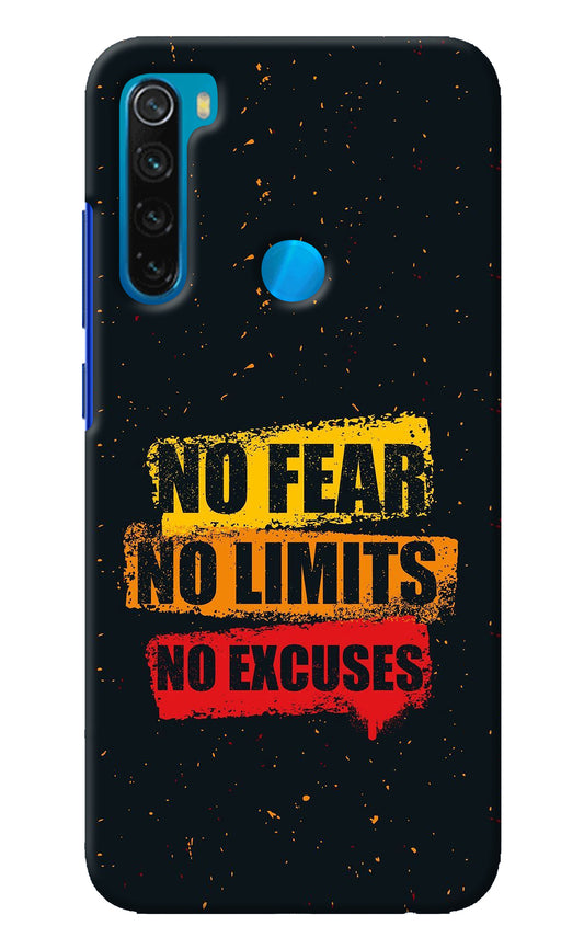 No Fear No Limits No Excuse Redmi Note 8 Back Cover