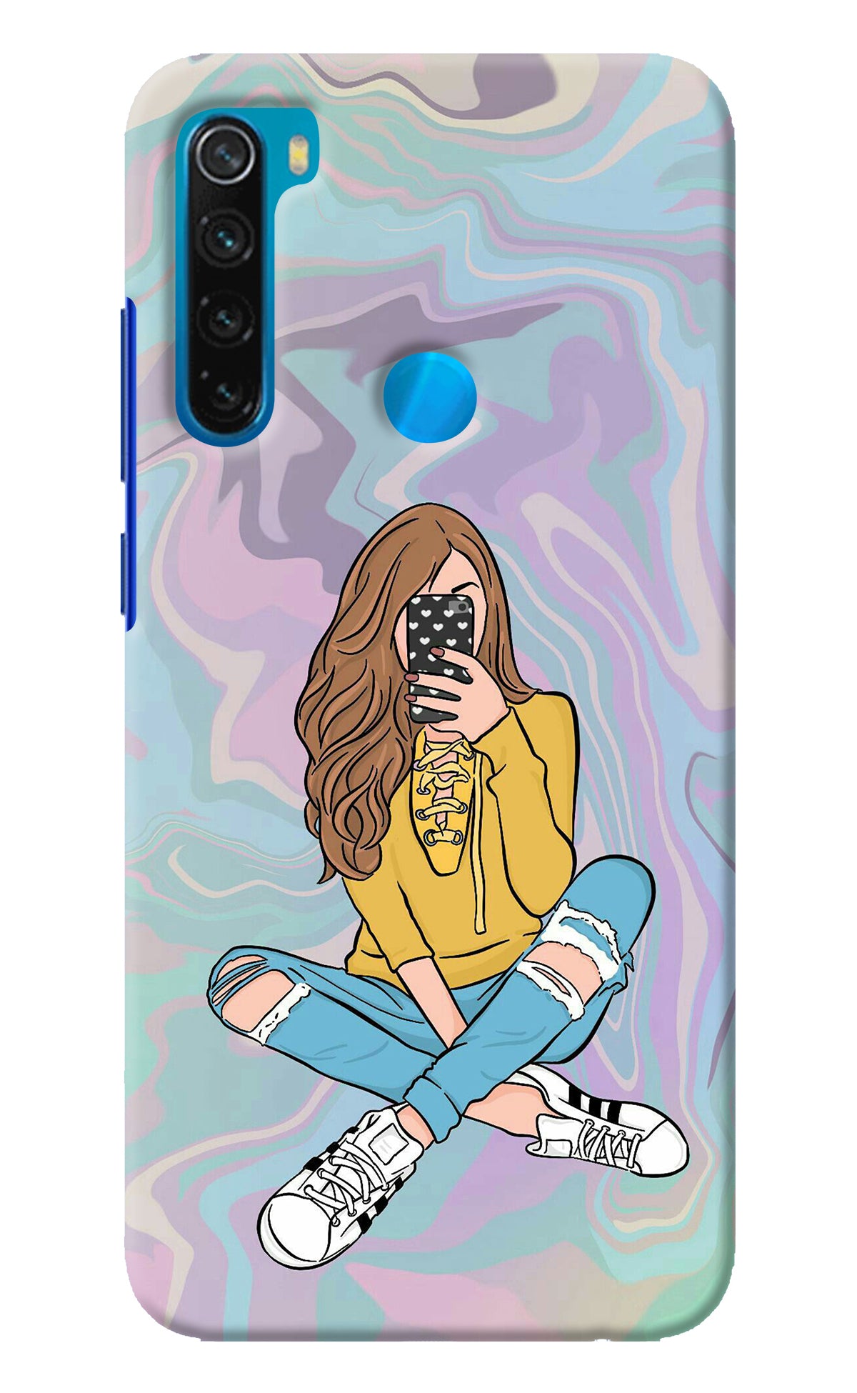 Selfie Girl Redmi Note 8 Back Cover