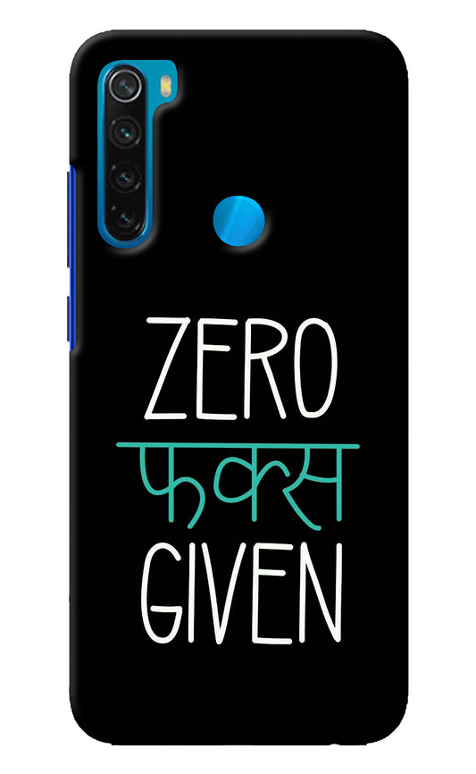 Zero Fucks Given Redmi Note 8 Back Cover