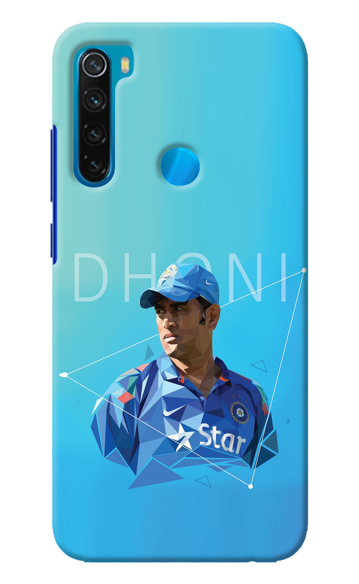 Dhoni Artwork Redmi Note 8 Back Cover