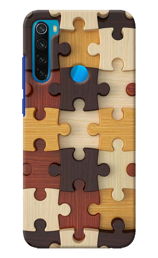 Wooden Puzzle Redmi Note 8 Back Cover